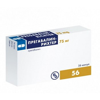 Прегабалин-Рихтер 75 мг 56 шт
